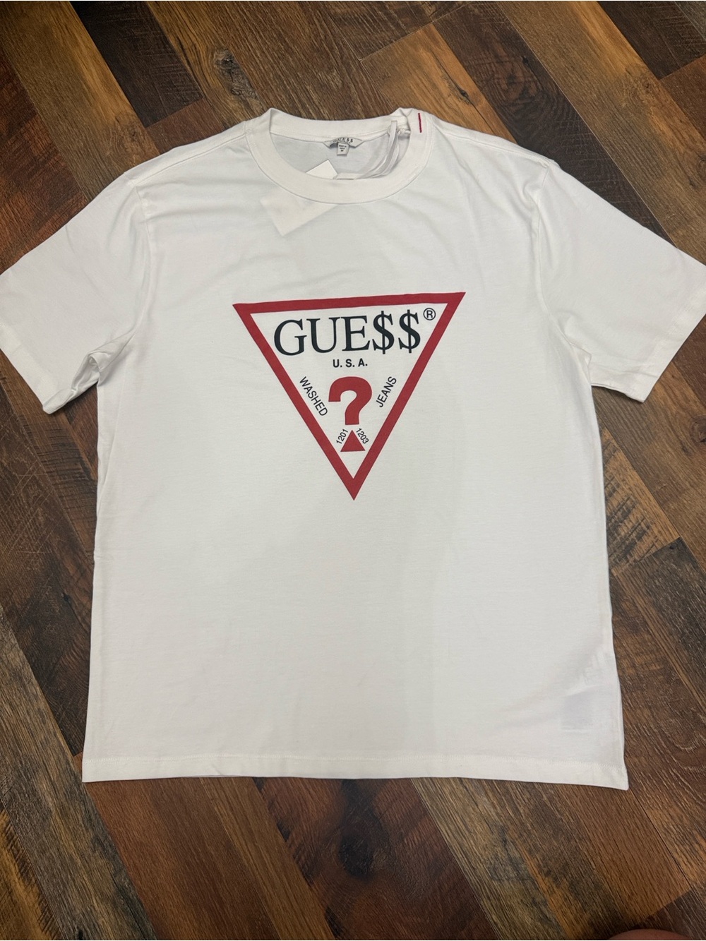 NWT GUESS Originals x A$AP Triangle Logo Graphic T-Shirt White Men’s Medium
